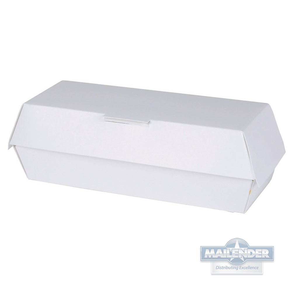 PAPERBOARD HOT DOG CLAMSHELL 6.13"X2.13"X2.25" WHITE