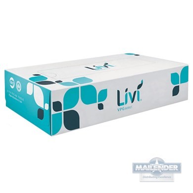 LIVI SELECT FACIAL TISSUE FLAT BOX 2-PLY 100 SHEET