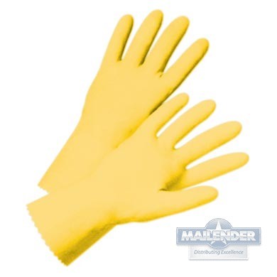 LATEX GLOVE FLOCK LINED XLARGE YELLOW