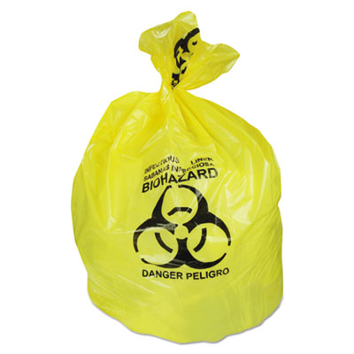 30"X43" 1.3 MIL 20-30 GAL YELLOW INFECTIOUS WASTE CAN LINER