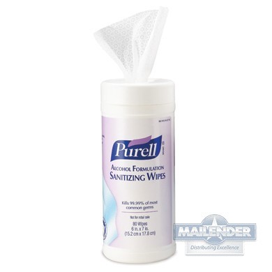 PURELL ALCOHOL HAND SANITIZING WIPES CANISTER 80-CT
