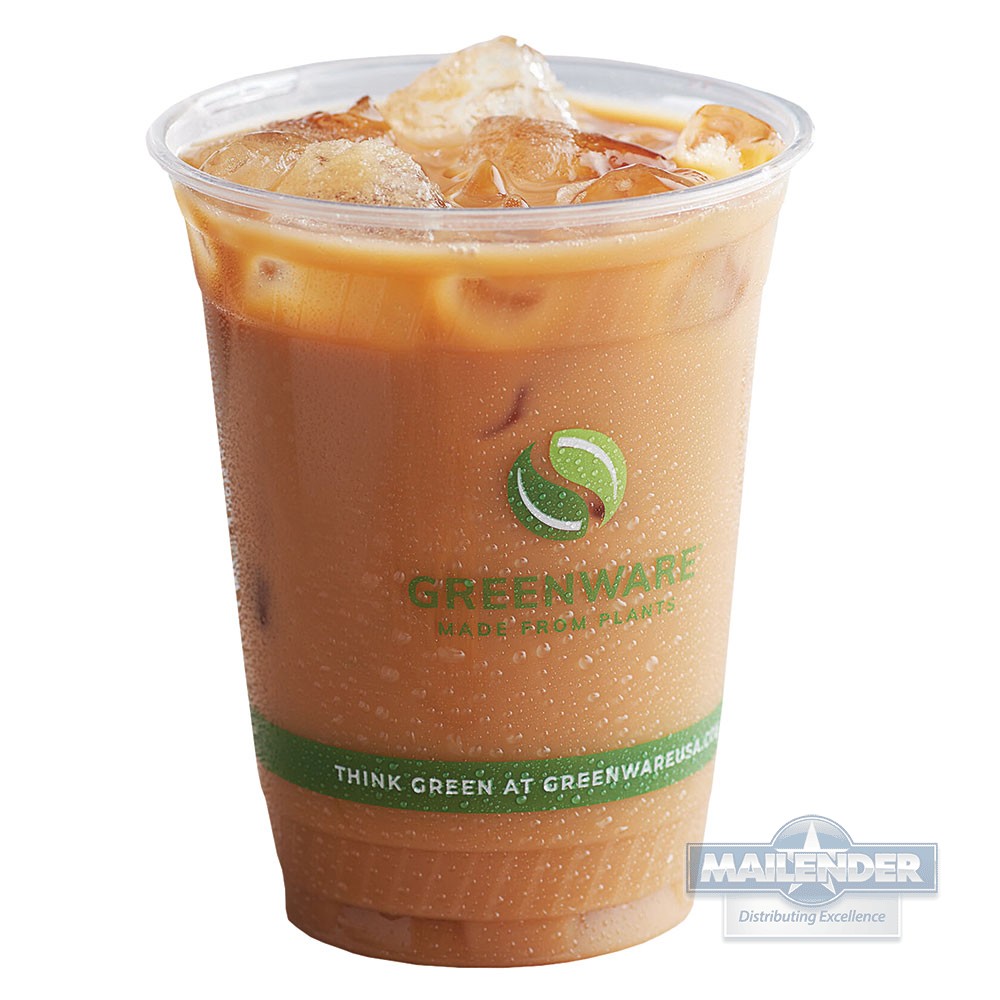 12 OZ GREENWARE COMPOSTABLE CLEAR COLD CUP 1000/CA