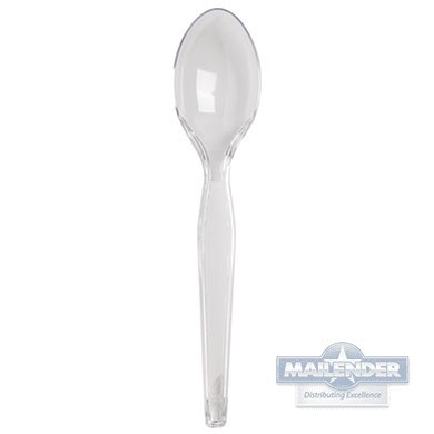 DIXIE HEAVY WEIGHT PLASTIC SPOON CLEAR