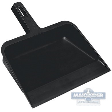 12" BLACK PLASTIC DUST PAN
