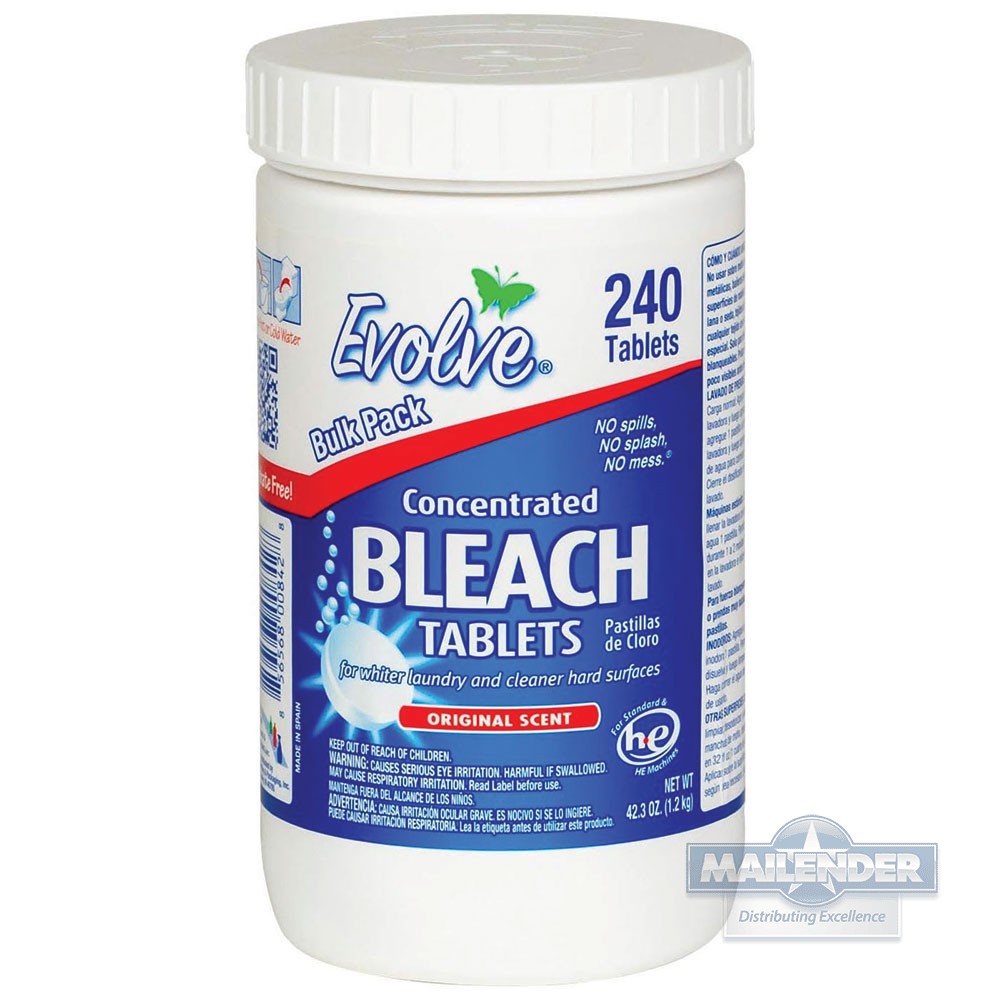 EVOLVE CONCENTRATED BLEACH TABLETS 240/BOTTLE