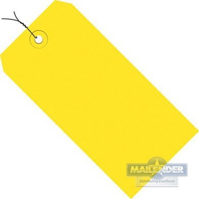 5.25"X2.625" #6 13PT YELLOW TAG PRE-WIRED