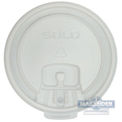 PLASTIC LOCK-TAB LID FOR 10-24OZ HOT CUPS WHITE