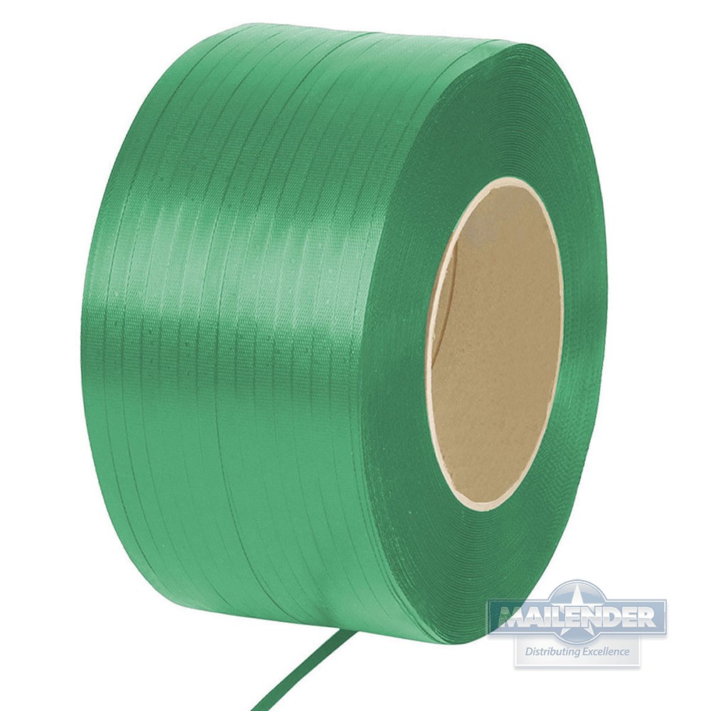 STRAPACK PET STRAP GREEN EMBOSSED 5/8X.035X4000, 1400 LB
