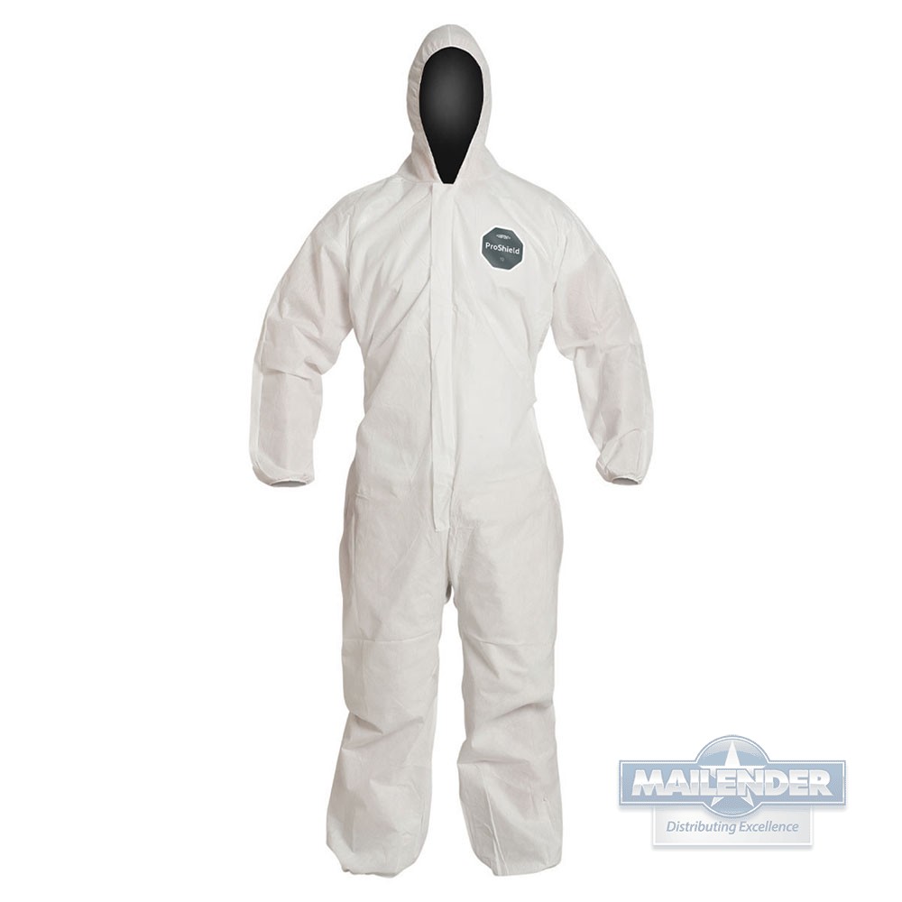 DUPONT PROSHIELD 10 LG COVERALLS OPEN WRIST/ANKLE WHITE