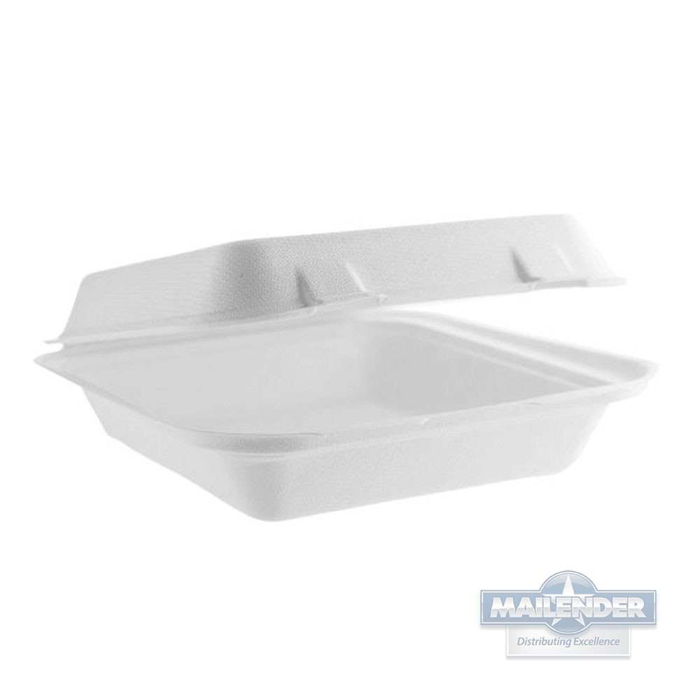 VICTORIA BAY 9" HINGED BAGASSE CONTAINER 200/CA